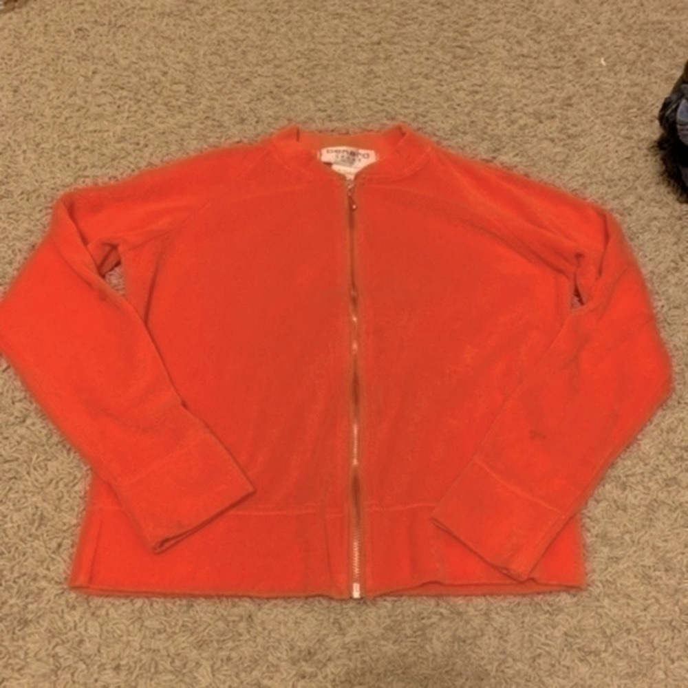 Benard Sport Petite coral terry cloth zip up coat - Picture 4 of 9